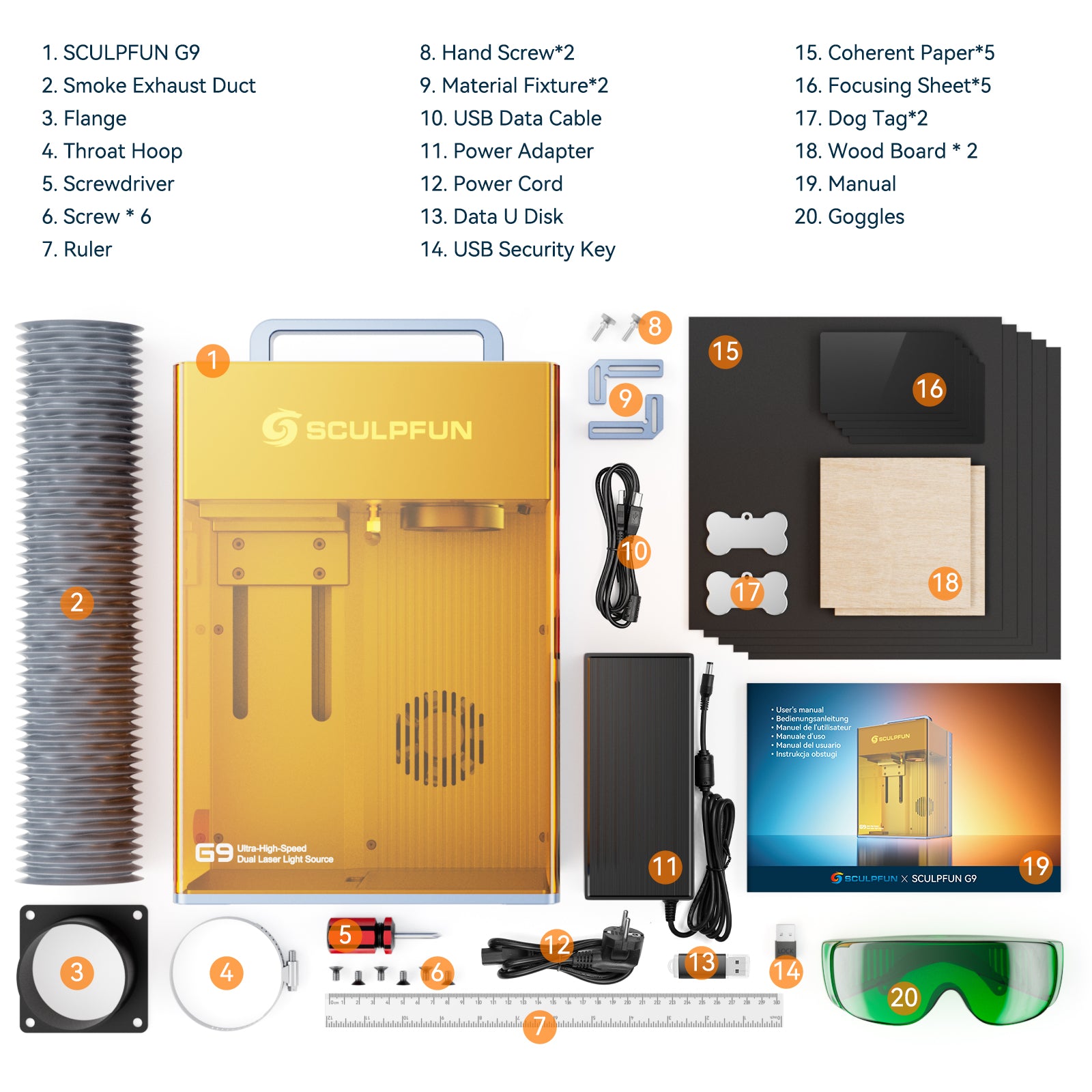 SCULPFUN G9: 2W Infrared & 10W Diode Dual Laser Engraver
