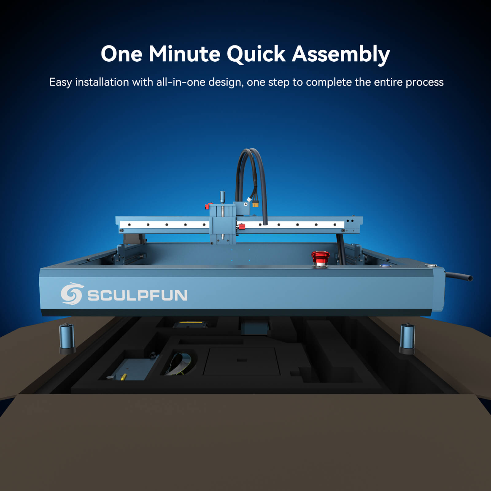 SCULPFUN SF-A9 40W Laser Engraver + H3 40*40cm Honeycomb Panel + RA Pr ...