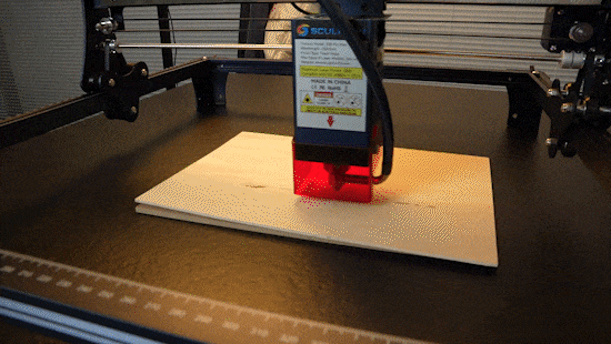 Sculpfun S30 5W laser engraving with automatic air assist